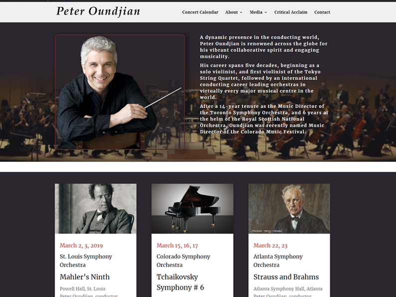 Peter Oundjian, Conductor